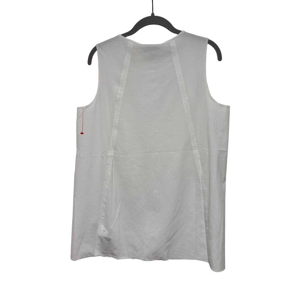 Athleta Women's Zephyr Refined Tank White Stretch Sleeveless Top M - Picture 7 of 7